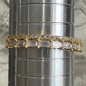 Gold Tone Band Stackable Ring Size 10.5